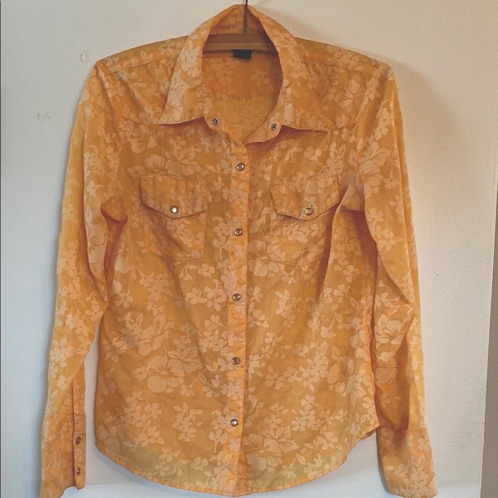 GAP Floral Snap Button Shirt